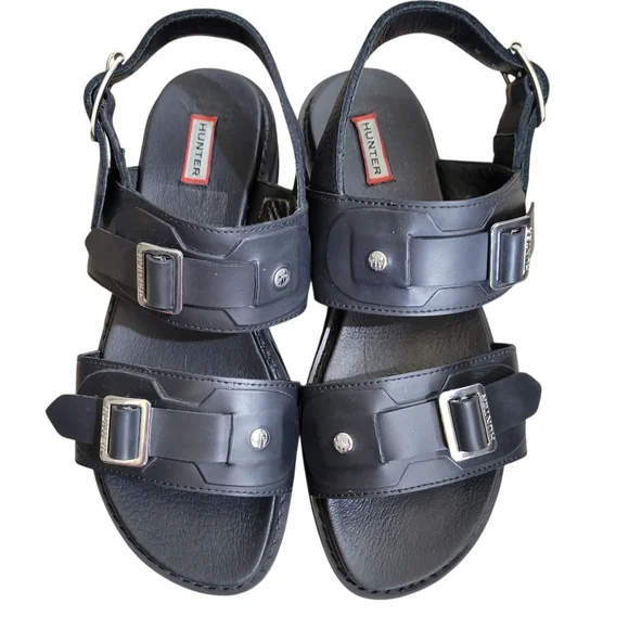 Hunter Double Buckle Chunky Platform Sandals - Picture 8 of 11